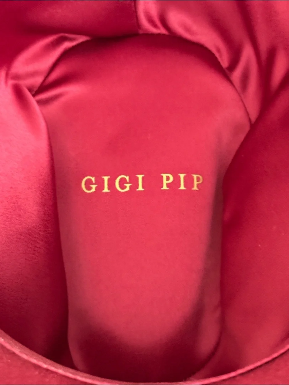 GIgi Pip Cowgirl Hat -Burgundy with Gold Chain Band